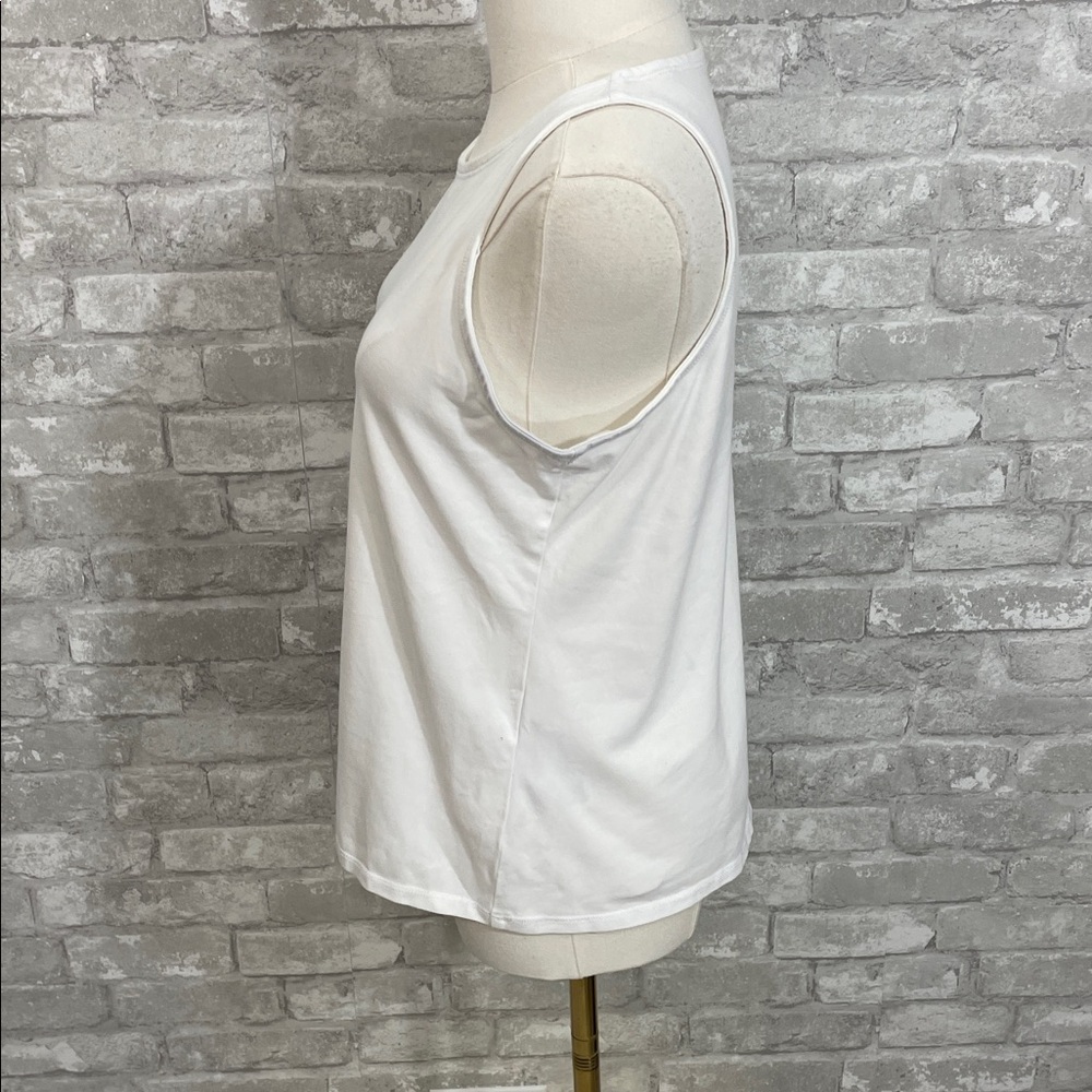Eileen Fisher Classic White Tank Top - Picture 2 of 5